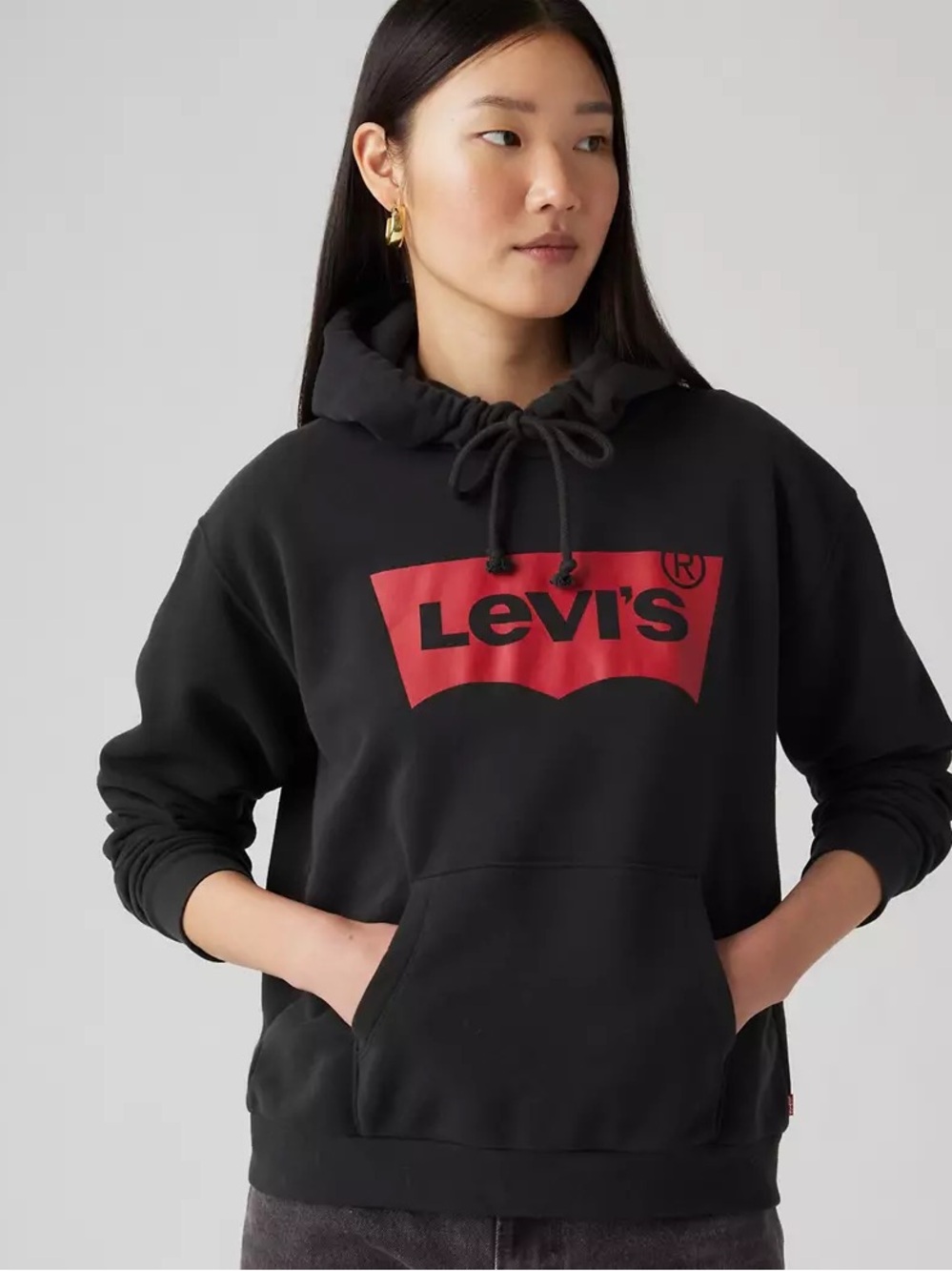 Levi’s Black Logo Everyday Hoodie Sweatshirt